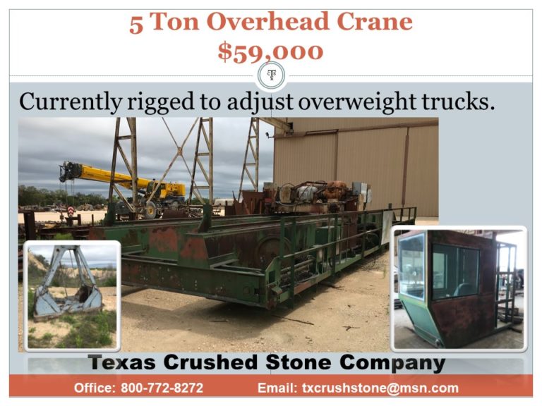 Equipment For Sale Texas Crushed Stone Co.