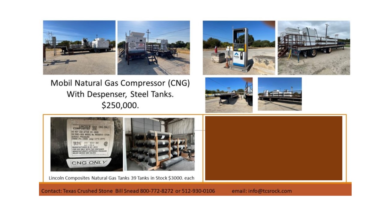 Natural Gas Compressor with Despenser, Steel Tanks
