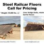Steel Railcar Floor, Railroad, RR, Gondola
